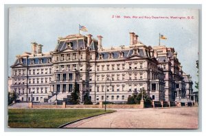 Vintage 1910's Postcard Panoramic View State War & Navy Building Washington DC