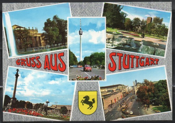 Post Card Stuttgart Germany  Attractions