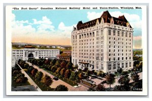 Fort Garry Canadian National Railway Hotel Winnipeg Manitoba UNP WB Postcard W2