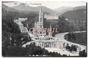 Old Postcard Lourdes View Sinking