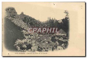 Old Postcard Crozant Ruins along the Cedelle