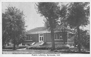 SYRACUSE, Indiana IN   PUBLIC LIBRARY Turkey Creek Township~Kosciuskco  Postcard