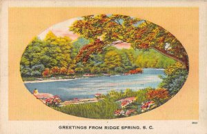 Ridge Springs South Carolina Greetings Scenic View Vintage Postcard JE359345 