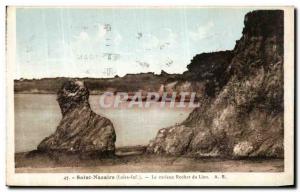 Old Postcard Saint Nazaire The Curious Lion Rock