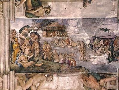 POSTAL B01450: The Vatican City – The Sistine Chapel. The Flood.