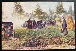 Mint WWI Belgium Picture Postcard PPC Artillery In Action