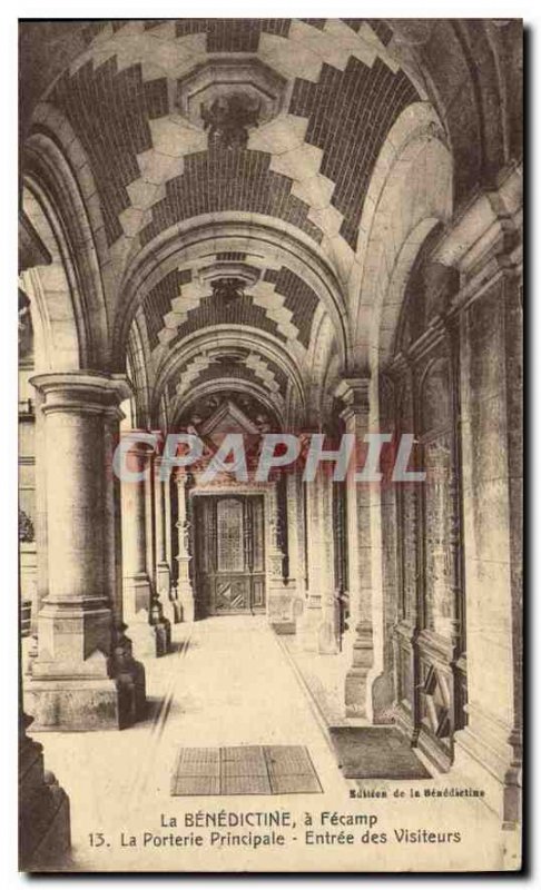 Old Postcard The Benedictine in Fecamp The Gatehouse Main Visitors' Entrance