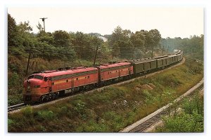 Postcard Frisco's The Oklahoman West Of St. Louis Missouri Rairoad Train