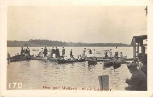 RPPC SILVER LAKE, NEW YORK View Near Walker's 1913 Kenney Antique Photo Postcard