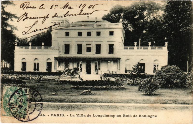 CPA PARIS 16e-Bois de Boulogne-La Villa de Longchamp (325985)