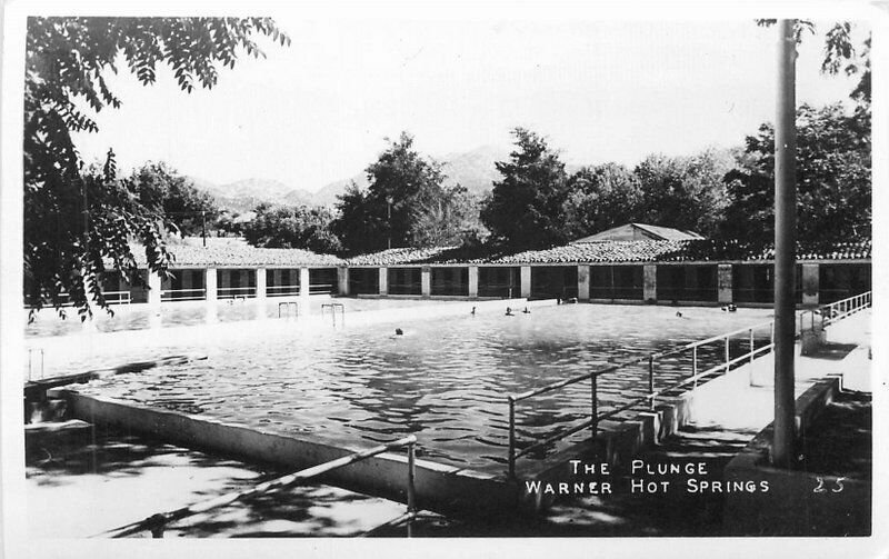 California Warner Hot Springs Plunge #25 RPPC Photo San Diego Postcard 22-1004