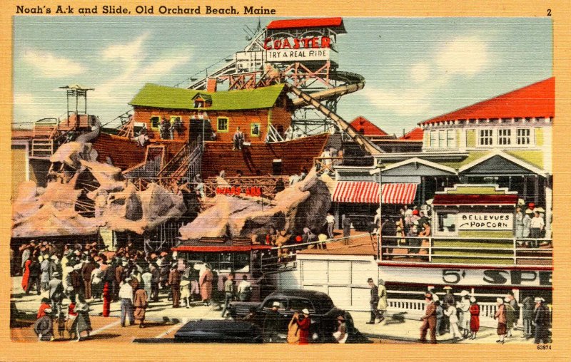 ME - Old Orchard Beach. Noah's Ark and Slide