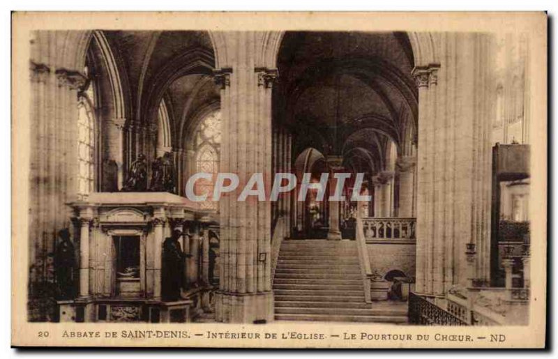 Postcard Abbey of Saint Denis of the Interieur & # 39eglise The perimeter of ...