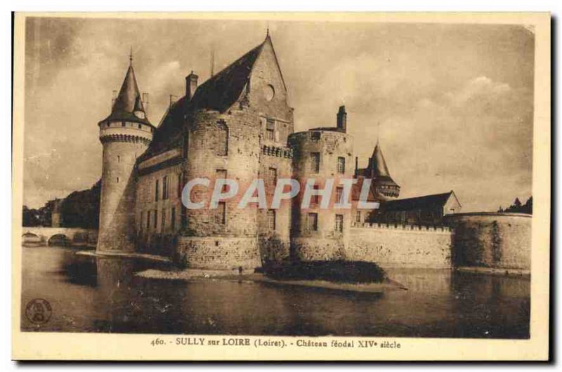 Postcard Old Sully sur Loire Loiret Chateau feudal