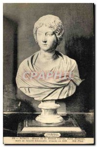 Postcard Old Nimes Museum of the Maison Carree Julia Mamaca mother of Severus...