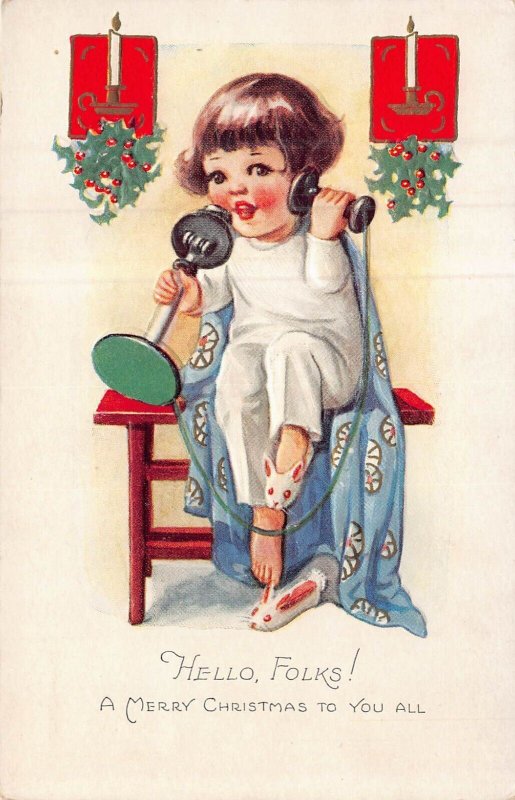 LOT OF 5 CHRISTMAS HOLIDAY POSTCARDS 