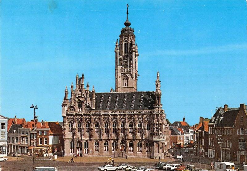 GG11963 Netherlands Middleburg Stadhuis City Hall Street Auto Cars