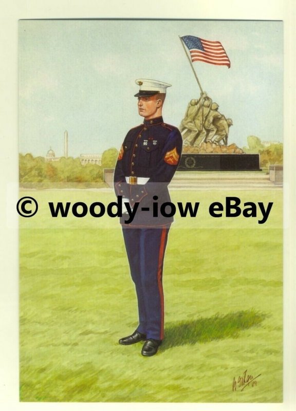 su1449 - US Marine Corps - Corporal - artist Bryan Fosten - postcard 