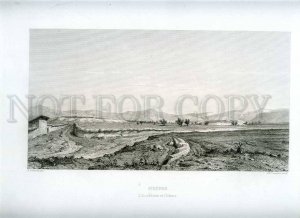 231435 GREECE Athenes Academie Colone engraving poster Lemaitre Chardon Paris