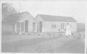 Glidden Iowa Chicken Farm Homestead Real Photo Postcard AA109936