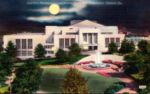 Georgia Atlanta Joel Hurt Memorial Fountain and Municipal Auditorium At Night