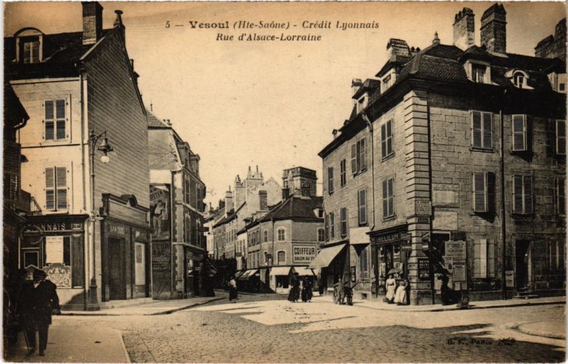 CPA Vesoul Rue d'Alsace-Lorraine Credit Lyonnais (1273383)