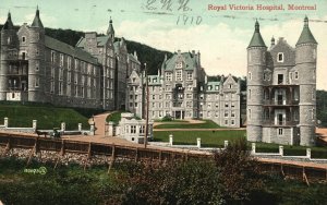 Vintage Postcard 1910 Royal Victoria Hospital Montreal Canada Valentine & Sons