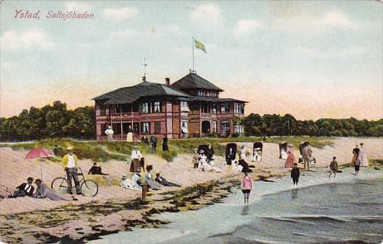 Sweden Ystan Saltsjobaden Beach Scene