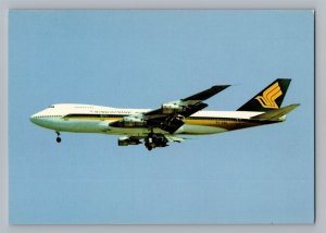 Aviation Airplane Postcard Singapore Airlines Boeing 747 AY4