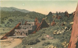 1940s Colorado Springs Hidden Inn Garden of Gods Albertype Postcard 22-11379