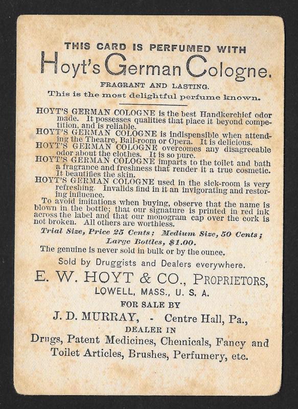 VICTORIAN TRADE CARD Hoyts German Cologne Cupids at Pond