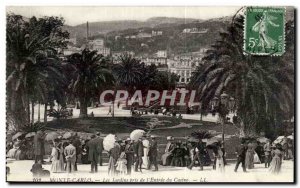 Old Postcard Monaco Monte Carlo The gardens made of & # 39entree casino