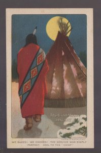 Dowagiac MICHIGAN 1910 ADVERTISING Doe-Wah-Jack INDIAN COLD MOON Stove #5