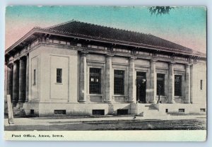 Ames Iowa IA Postcard Post Office Building Exterior Scene Vintage Unposted