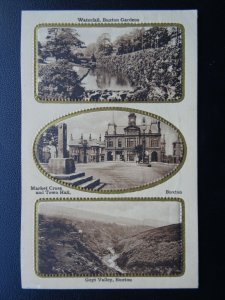 Derbyshire BUXTON 3 Image Multiview c1930's Postcard by R. Sneath