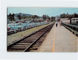 Postcard Strolling on the Boardwalk, Weirs Beach, Laconia, New Hampshire