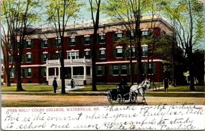 Vintage Maine Postcard - Waterville ME - Foss Hall - Colby College