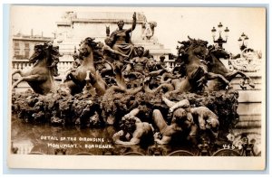 Detail Girondins Monument Bordeaux France USS Pittsburgh RPPC Photo Postcard