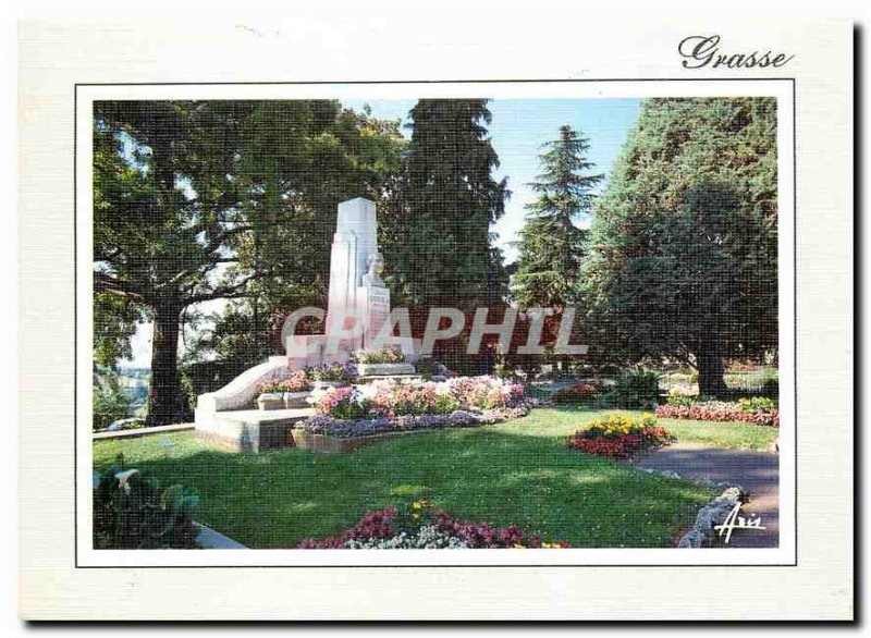 Postcard Modern Capital of Grasse parfurms flower gardens