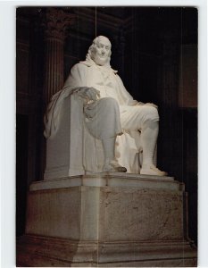 Postcard The Benjamin Franklin National Memorial Statue And Hall, Pennsylvania