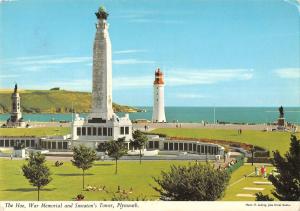 BR91274 the hoe war memorial and smeaton s tower plymouth  uk