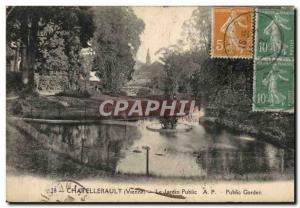 Old Postcard Chatellerault The Public Garden