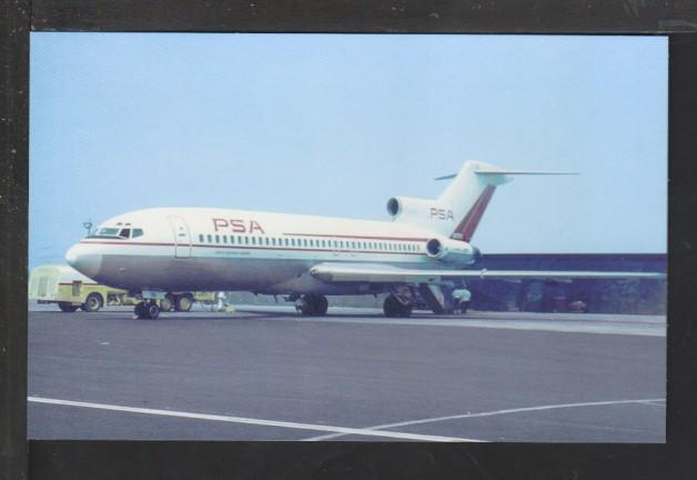 Pacific Southwest Boeing 727 Postcard 