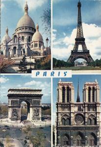 BF31474 paris le sacre coeur la tour eiffel  france front/back image