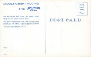 American Safeway Portable Elevating Trucks  Middle Weight Lifting Postcard