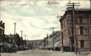 Pendleton Oregon OR Main Street Hotel St George c1910 Vintage Postcard