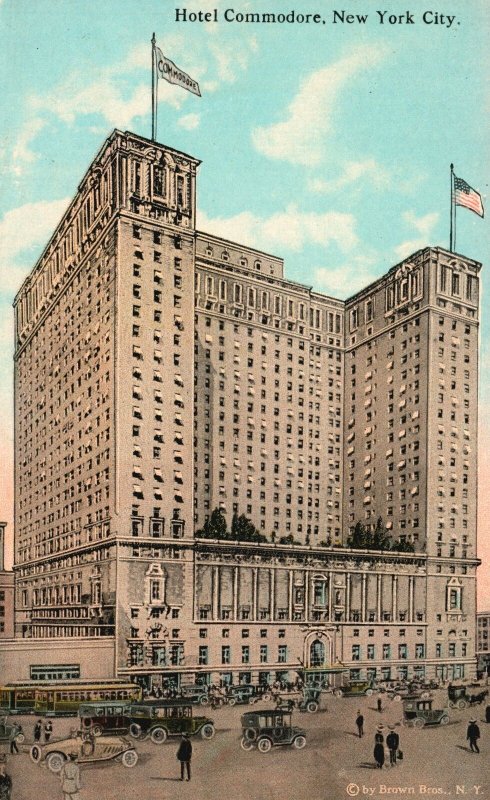 Vintage Postcard Hotel Commodore Grand Hyatt Luxury Suites New York City 