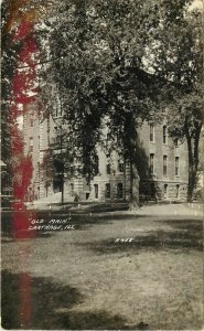 RPPC Postcard N458, Old Main Building, Carthage College IL, Hancock County