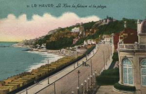 CPA Le HAVRE - La Heve. La falaise et la plage (201099)