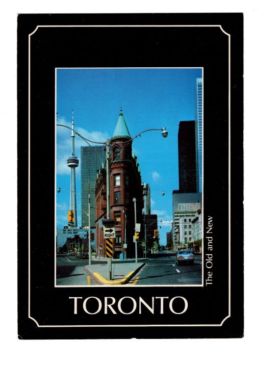 Downtown, Toronto Ontario, Large 5 X 7 inch Vintage Postcard